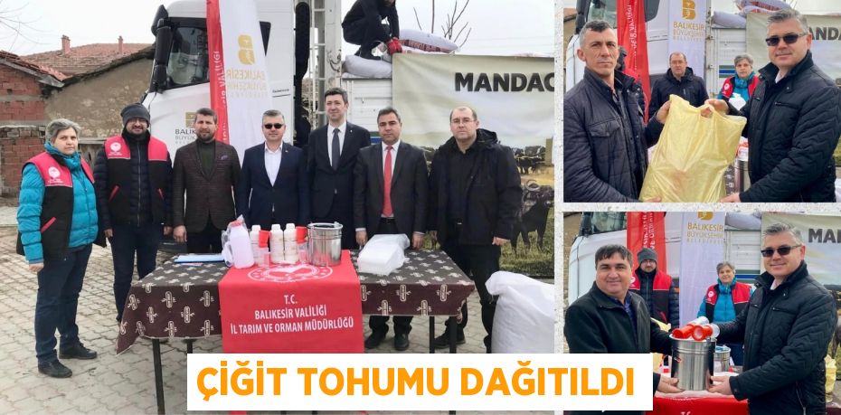 ÇİĞİT TOHUMU DAĞITILDI