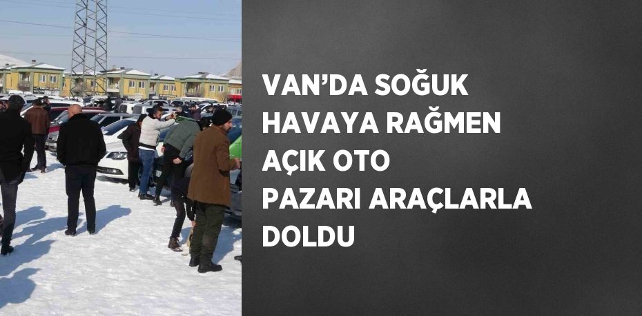 VAN’DA SOĞUK HAVAYA RAĞMEN AÇIK OTO PAZARI ARAÇLARLA DOLDU