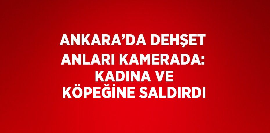 ANKARA’DA DEHŞET ANLARI KAMERADA: KADINA VE KÖPEĞİNE SALDIRDI