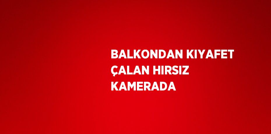 BALKONDAN KIYAFET ÇALAN HIRSIZ KAMERADA