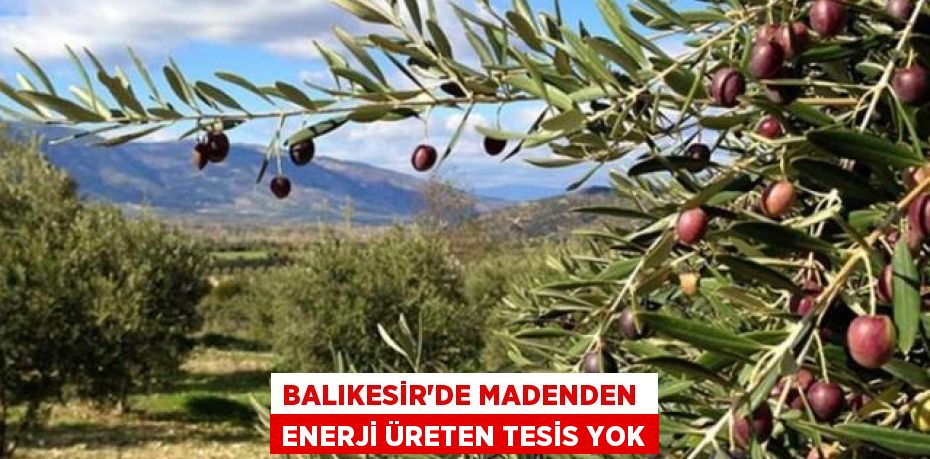 BALIKESİR’DE MADENDEN  ENERJİ ÜRETEN TESİS YOK