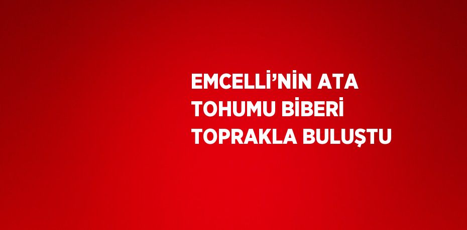 EMCELLİ’NİN ATA TOHUMU BİBERİ TOPRAKLA BULUŞTU