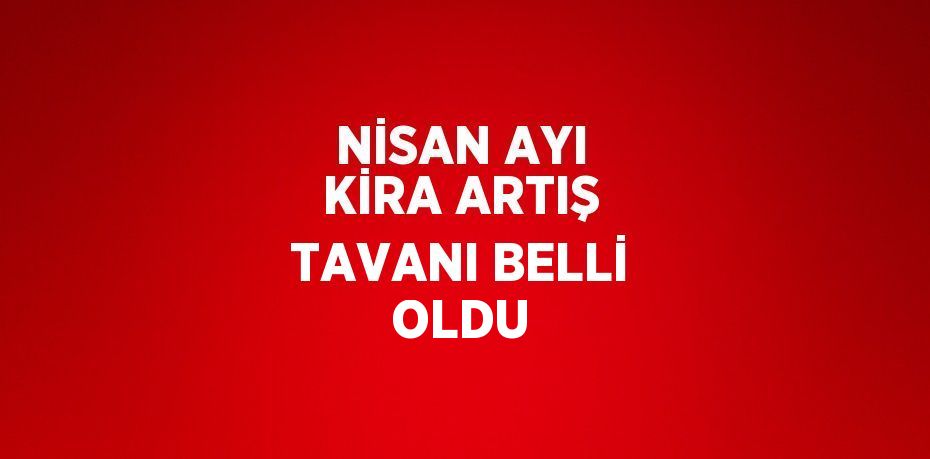 NİSAN AYI KİRA ARTIŞ TAVANI BELLİ OLDU