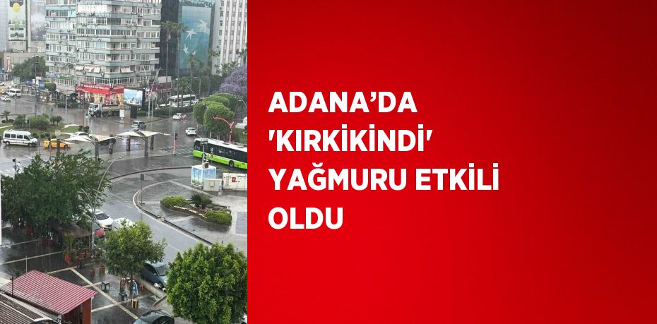 ADANA’DA 'KIRKİKİNDİ' YAĞMURU ETKİLİ OLDU