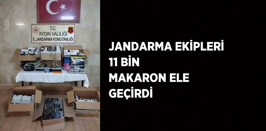JANDARMA EKİPLERİ 11 BİN MAKARON ELE GEÇİRDİ