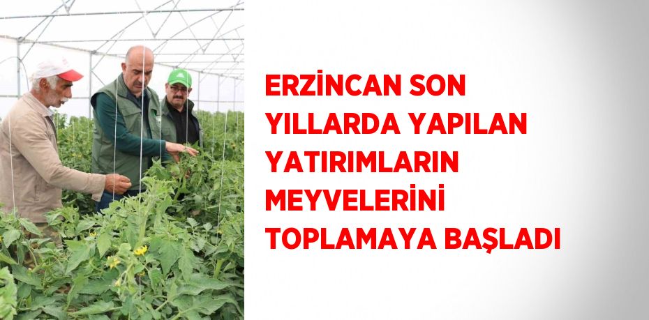 ERZİNCAN SON YILLARDA YAPILAN YATIRIMLARIN MEYVELERİNİ TOPLAMAYA BAŞLADI