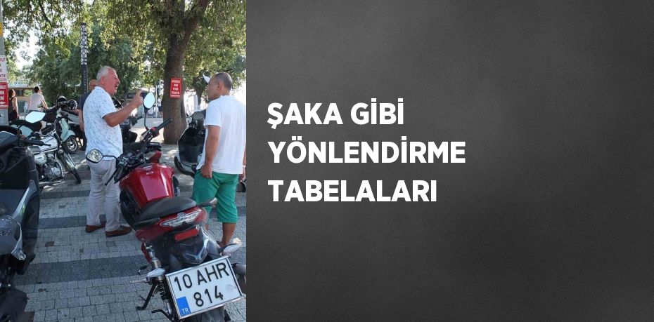 ŞAKA GİBİ YÖNLENDİRME TABELALARI