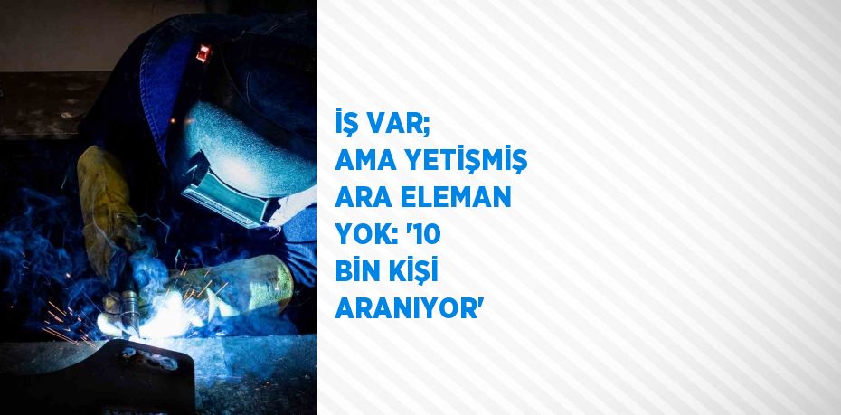 İŞ VAR; AMA YETİŞMİŞ ARA ELEMAN YOK: '10 BİN KİŞİ ARANIYOR'