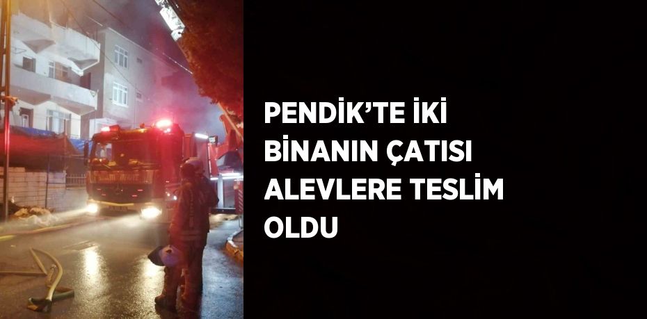 PENDİK’TE İKİ BİNANIN ÇATISI ALEVLERE TESLİM OLDU