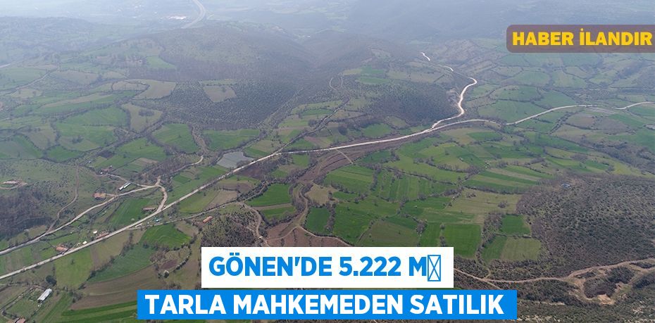 Gönen'de 5.222 m² tarla mahkemeden satılık