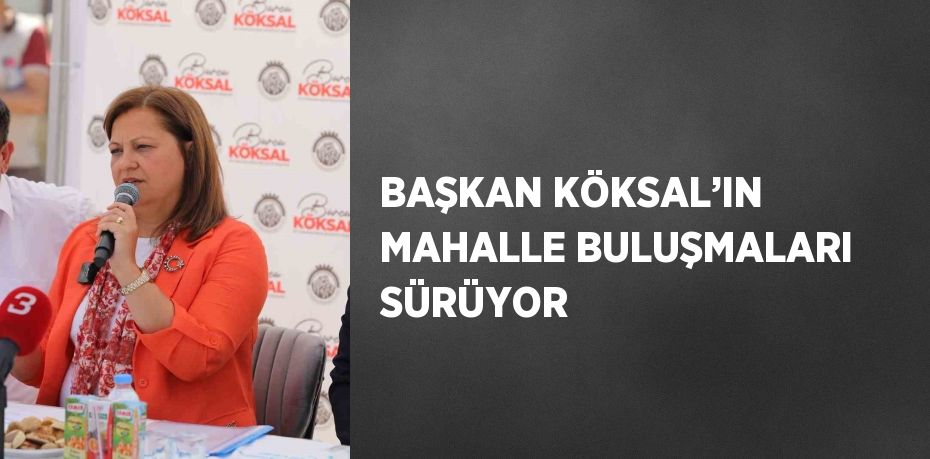 BAŞKAN KÖKSAL’IN MAHALLE BULUŞMALARI SÜRÜYOR