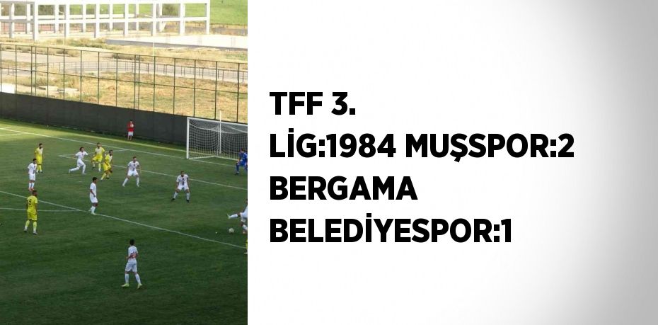 TFF 3. LİG:1984 MUŞSPOR:2 BERGAMA BELEDİYESPOR:1