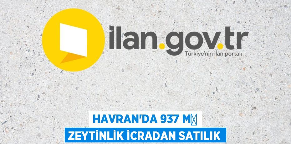 Havran'da 937 m² zeytinlik icradan satılık