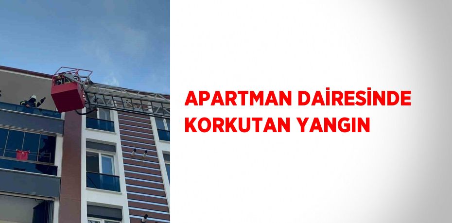 APARTMAN DAİRESİNDE KORKUTAN YANGIN