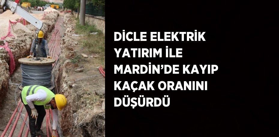 DİCLE ELEKTRİK YATIRIM İLE MARDİN’DE KAYIP KAÇAK ORANINI DÜŞÜRDÜ