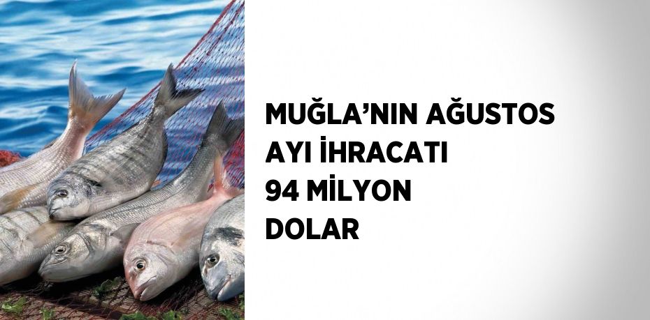 MUĞLA’NIN AĞUSTOS AYI İHRACATI 94 MİLYON DOLAR