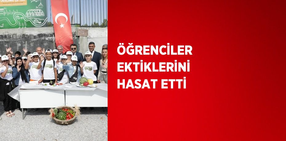 ÖĞRENCİLER EKTİKLERİNİ HASAT ETTİ