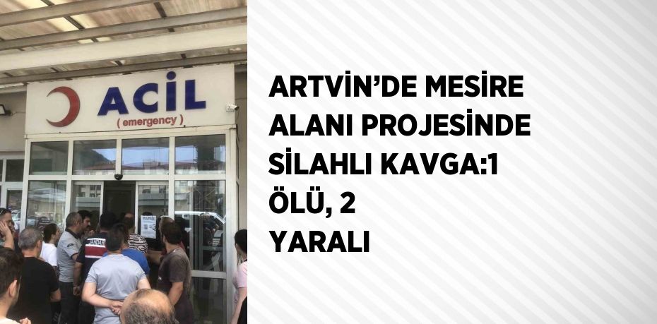 ARTVİN’DE MESİRE ALANI PROJESİNDE SİLAHLI KAVGA:1 ÖLÜ, 2 YARALI