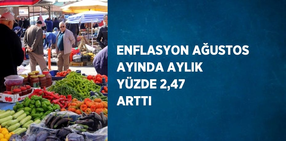 ENFLASYON AĞUSTOS AYINDA AYLIK YÜZDE 2,47 ARTTI