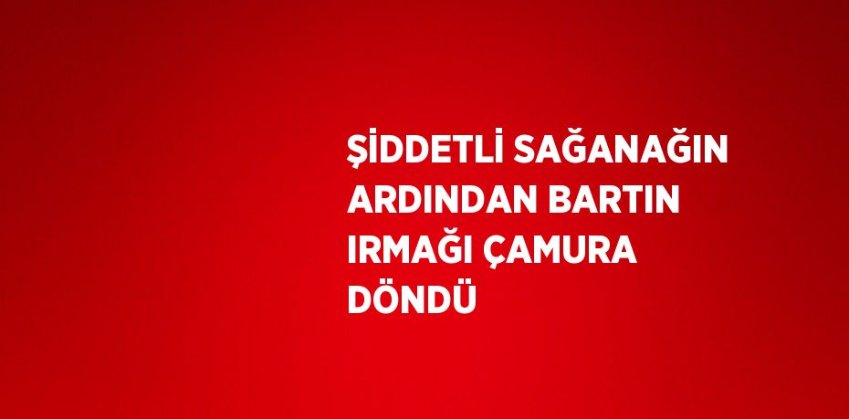 ŞİDDETLİ SAĞANAĞIN ARDINDAN BARTIN IRMAĞI ÇAMURA DÖNDÜ