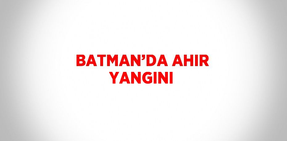 BATMAN’DA AHIR YANGINI