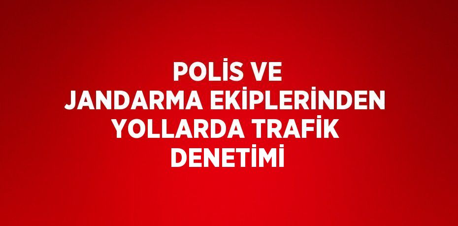 POLİS VE JANDARMA EKİPLERİNDEN YOLLARDA TRAFİK DENETİMİ