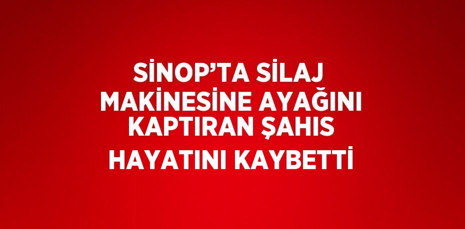 SİNOP’TA SİLAJ MAKİNESİNE AYAĞINI KAPTIRAN ŞAHIS HAYATINI KAYBETTİ