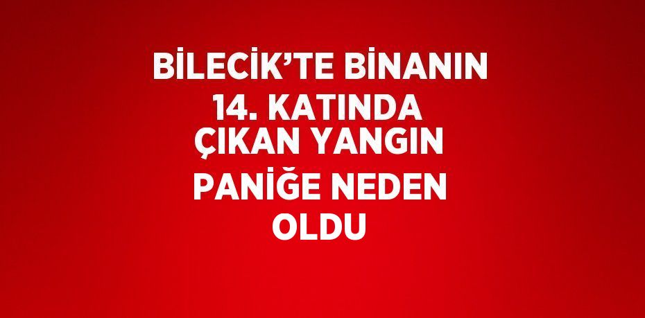 BİLECİK’TE BİNANIN 14. KATINDA ÇIKAN YANGIN PANİĞE NEDEN OLDU