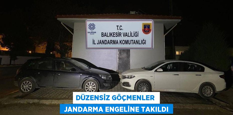 DÜZENSİZ GÖÇMENLER   JANDARMA ENGELİNE TAKILDI