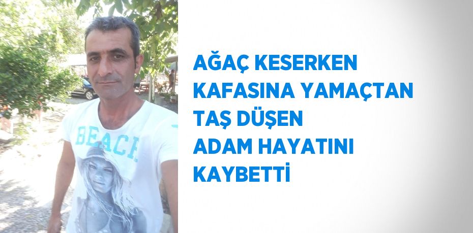 AĞAÇ KESERKEN KAFASINA YAMAÇTAN TAŞ DÜŞEN ADAM HAYATINI KAYBETTİ