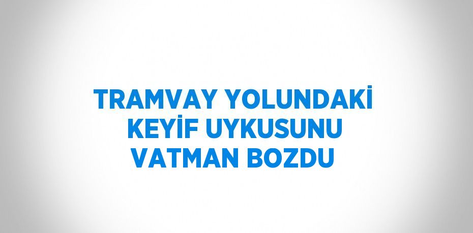 TRAMVAY YOLUNDAKİ KEYİF UYKUSUNU VATMAN BOZDU