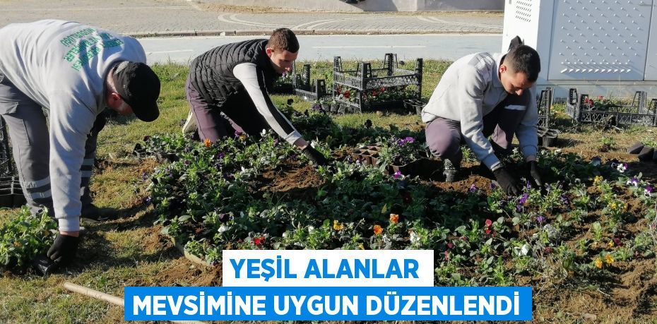 YEŞİL ALANLAR MEVSİMİNE UYGUN DÜZENLENDİ