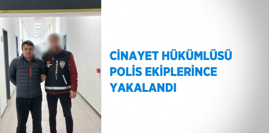 CİNAYET HÜKÜMLÜSÜ POLİS EKİPLERİNCE YAKALANDI