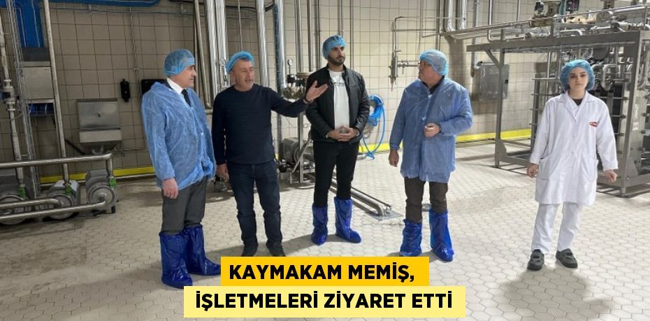 KAYMAKAM MEMİŞ,   İŞLETMELERİ ZİYARET ETTİ