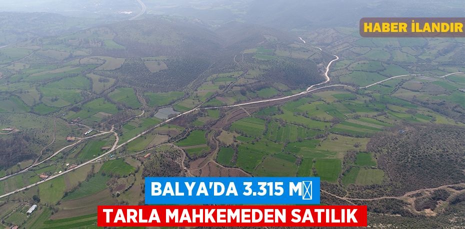 Balya'da 3.315 m² tarla mahkemeden satılık