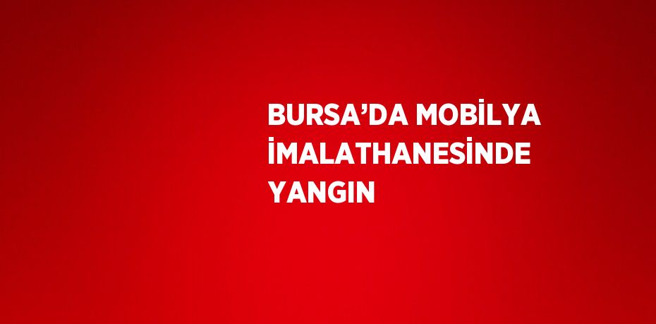 BURSA’DA MOBİLYA İMALATHANESİNDE YANGIN