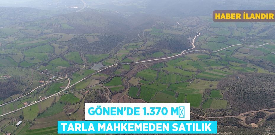 Gönen'de 1.370 m² tarla mahkemeden satılık