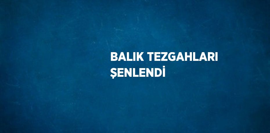 BALIK TEZGAHLARI ŞENLENDİ