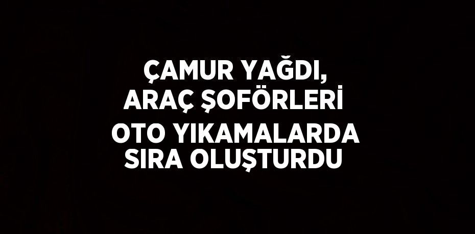 ÇAMUR YAĞDI, ARAÇ ŞOFÖRLERİ OTO YIKAMALARDA SIRA OLUŞTURDU