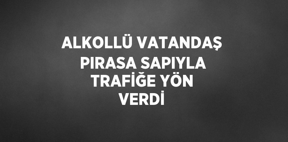 ALKOLLÜ VATANDAŞ PIRASA SAPIYLA TRAFİĞE YÖN VERDİ