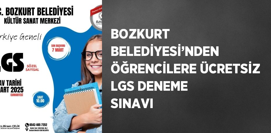 BOZKURT BELEDİYESİ’NDEN ÖĞRENCİLERE ÜCRETSİZ LGS DENEME SINAVI