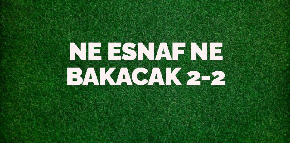 NE ESNAF NE BAKACAK   2-2