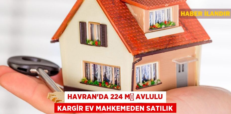 Havran'da 224 m² avlulu kargir ev mahkemeden satılık