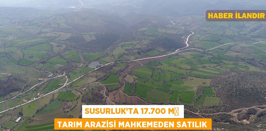 Susurluk'ta 17.700 m² tarım arazisi mahkemeden satılık