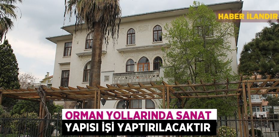 Orman yollarında sanat yapısı işi yaptırılacaktır