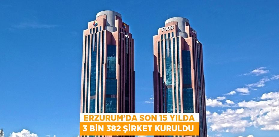 ERZURUM’DA SON 15 YILDA 3 BİN 382 ŞİRKET KURULDU