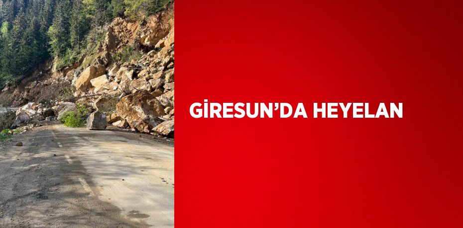 GİRESUN’DA HEYELAN
