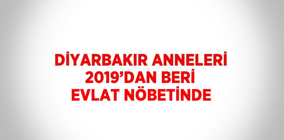 DİYARBAKIR ANNELERİ 2019’DAN BERİ EVLAT NÖBETİNDE