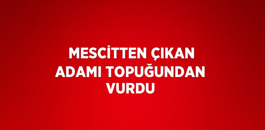 MESCİTTEN ÇIKAN ADAMI TOPUĞUNDAN VURDU