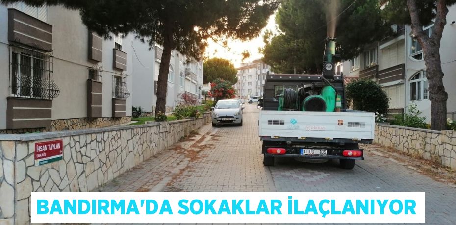 BANDIRMA’DA SOKAKLAR İLAÇLANIYOR